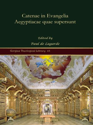 cover image of Catenae in Evangelia Aegyptiacae quae supersunt